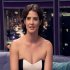 Cobie Smulders Wears a Black & White Strapless Dress